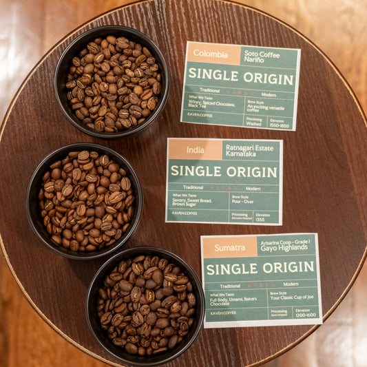 Roaster's Choice FLIGHT - 3 x 6 Oz Microlot Coffees (Colombia India Sumatra)