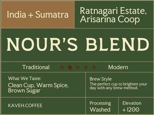 Nour's Blend -- A blend of India + Sumatra